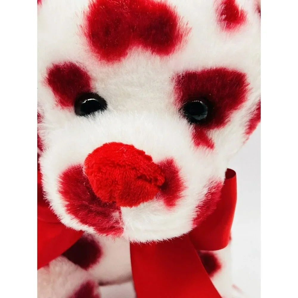 Bearington Romantic Rover Plush Puppy‎ Dog Red Hearts Valentine 12 inch
